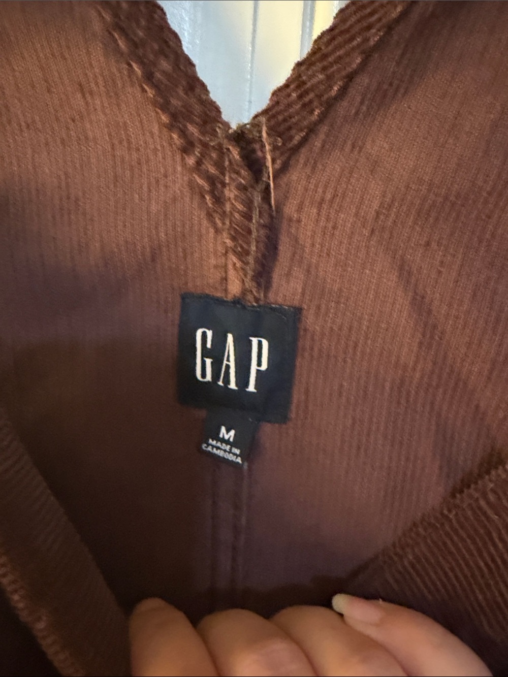 Gap horseshoe overalls in brown corduroy like new medium - Picture 3 of 3